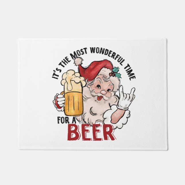 Most Wonderful Time for a Beer Doormat (Front)