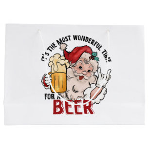 Most Wonderful Time for a Beer Large Gift Bag