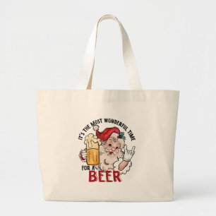 Most Wonderful Time for a Beer Large Tote Bag