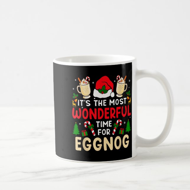 Most Wonderful Time For Eggnog Family Christmas Va Coffee Mug (Right)