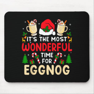 Most Wonderful Time For Eggnog Family Christmas Va Mouse Mat