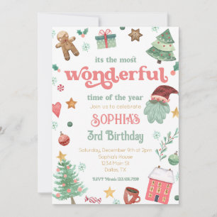 Most Wonderful Time of the Year Birthday Invitation