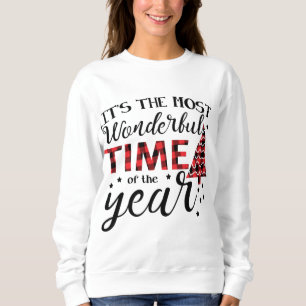 Most Wonderful Time of the Year Buffalo Plaid Chri Sweatshirt