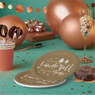 Most Wonderful Time Of The Year Christmas Party Paper Plate