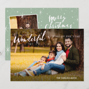 Most Wonderful Time of the Year Christmas Photo Holiday Card
