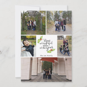 Most Wonderful Time of the Year Family Photo Holiday Card