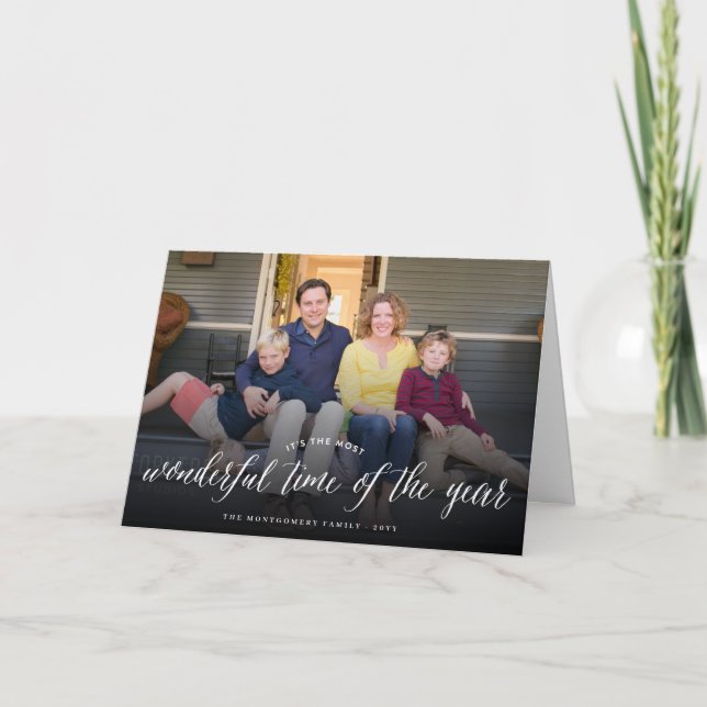 Most Wonderful Time Of The Year Holiday Photo Card (Front)
