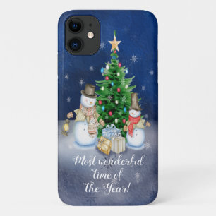 Most Wonderful Time of the Year snowmen iPhone 11 Case