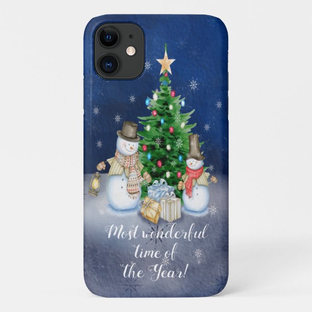 Most Wonderful Time of the Year snowmen Case-Mate iPhone Case (Back)