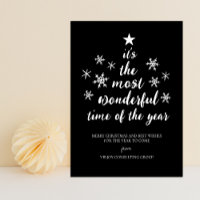 Most Wonderful Time of Year Black Script Business