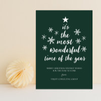 Most Wonderful Time of Year Green Script Business