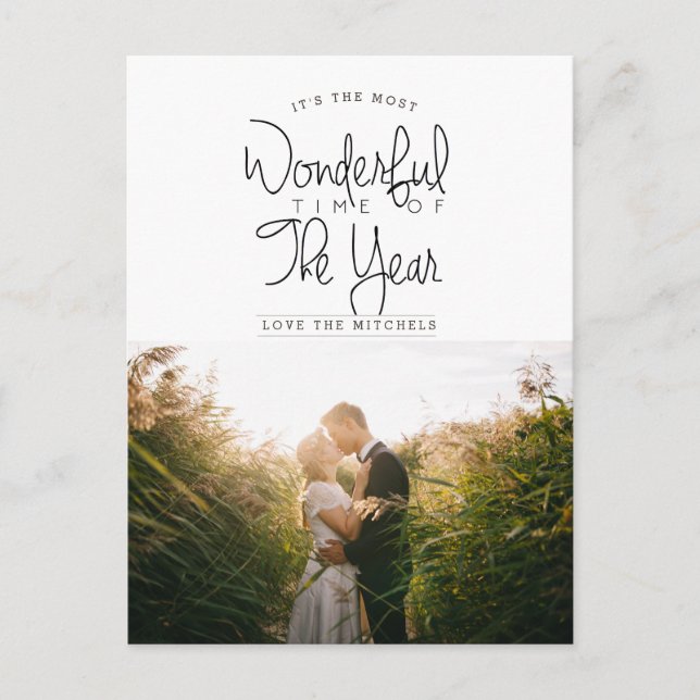 Most Wonderful Time Of Year | Holiday Photo Postcard (Front)