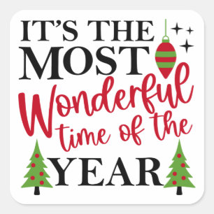 Most Wonderful Time Square Sticker