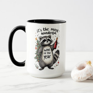 Most Wonderful Wine of the Year Racoon  Mug