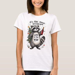 Most Wonderful Wine of the Year Racoon  T-Shirt