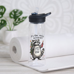 Most Wonderful Wine of the Year Racoon Water Bottle