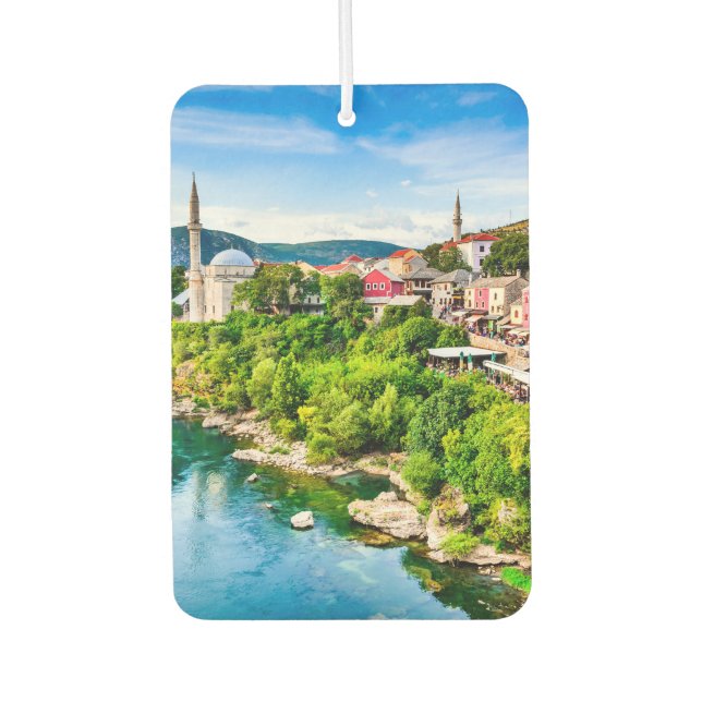 Mostar Bosnia and Herzegovina Car Air Freshener (Front)