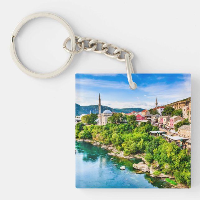 Mostar Bosnia and Herzegovina Key Ring (Front)