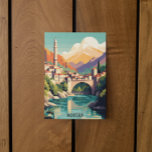 Mostar Bosnia Herzegovina Retro Vintage Travel Postcard<br><div class="desc">Beautiful Postcard showing the amazing scenery of Mostar in Bosnia Herzegovina. Great souvenir and travel gift for every tourist.</div>