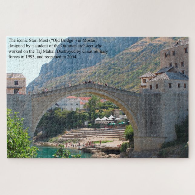 Mostar Bosnia The Old Bridge Large Jigsaw Puzzle (Horizontal)
