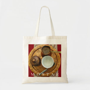 Mostar Bosnian coffee set tote bag
