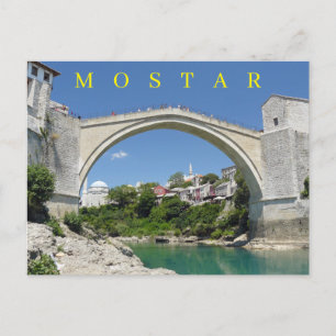 Mostar Old Bridge and Old Town postcard