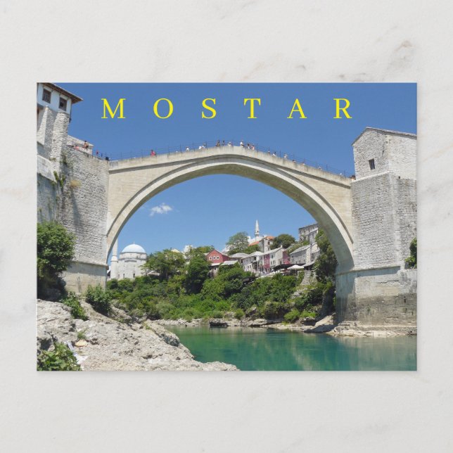Mostar Old Bridge and Old Town postcard (Front)