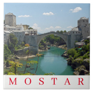 Mostar Old Bridge ceramic tile