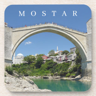 Mostar Old Bridge view coasters