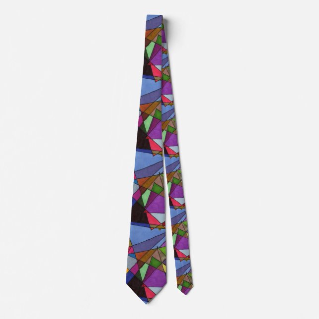 "Mostly Acutes" Abstract Design Tie (Front)