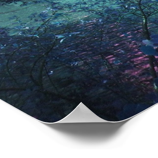 Mostly Blue Lagoon Poster (Corner)