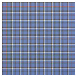 Mostly Blue Plaid Pattern Fabric