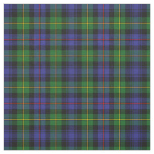 Mostly Blue Violet and Green Plaid Pattern Fabric