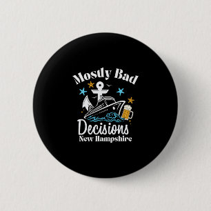 Mostly D Decisions New Hampshire Spring Break 6 Cm Round Badge