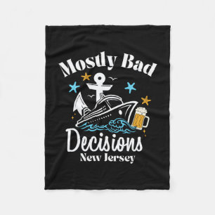 Mostly D Decisions New Jersey Spring Break Fleece Blanket