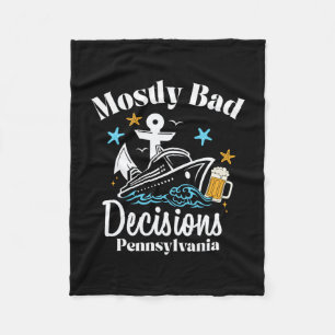 Mostly D Decisions Pennsylvania Spring Break Fleece Blanket
