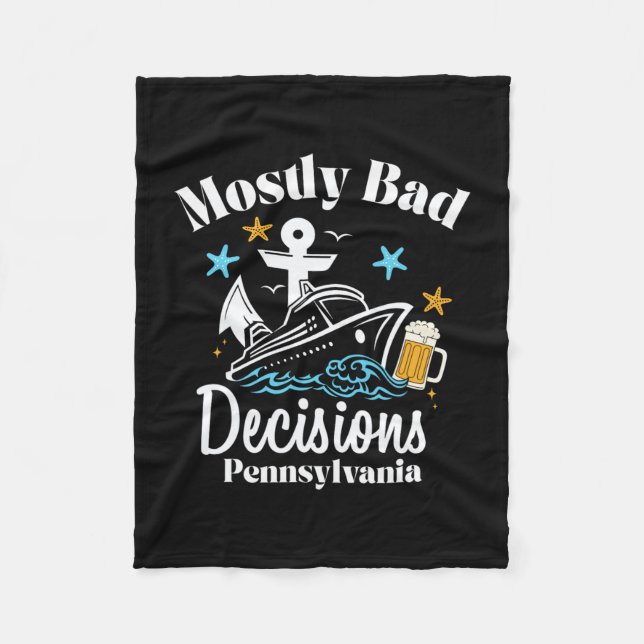 Mostly D Decisions Pennsylvania Spring Break  Fleece Blanket (Front)