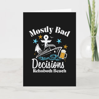 Mostly D Decisions Rehoboth Beach Spring Break  Card