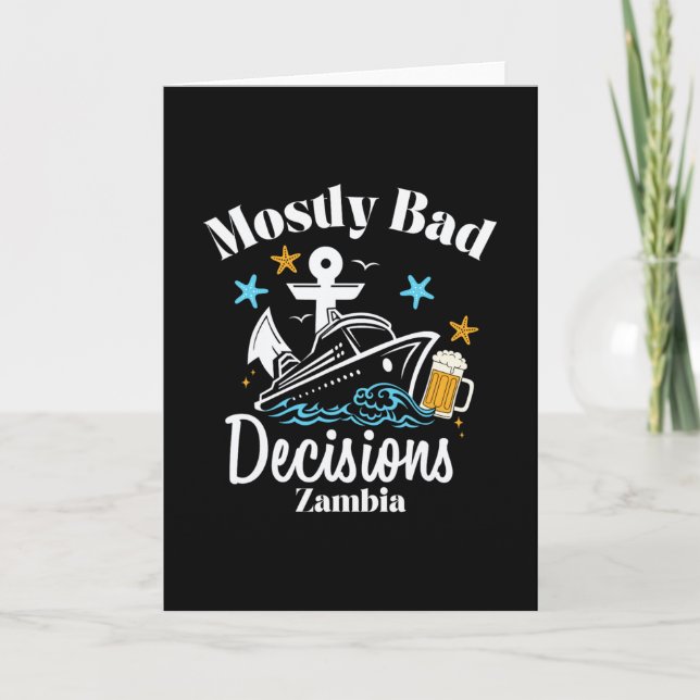 Mostly D Decisions Zambia Spring Break  Card (Front)