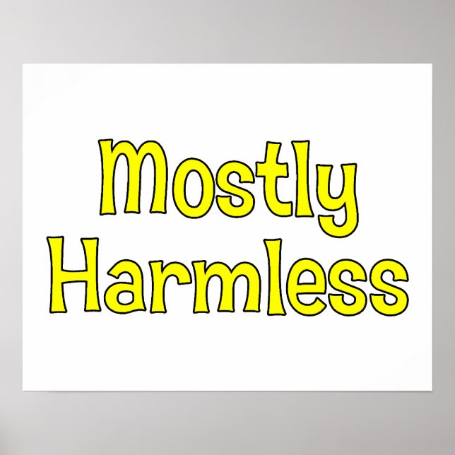 Mostly Harmless Poster (Front)
