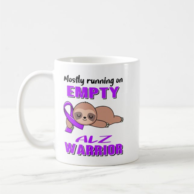 Mostly Running On Empty Alz Warrior Support Alz Wa Coffee Mug (Left)