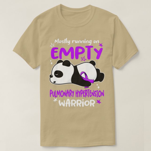 Mostly Running On Empty Pulmonary Hypertension War T-Shirt (Design Front)