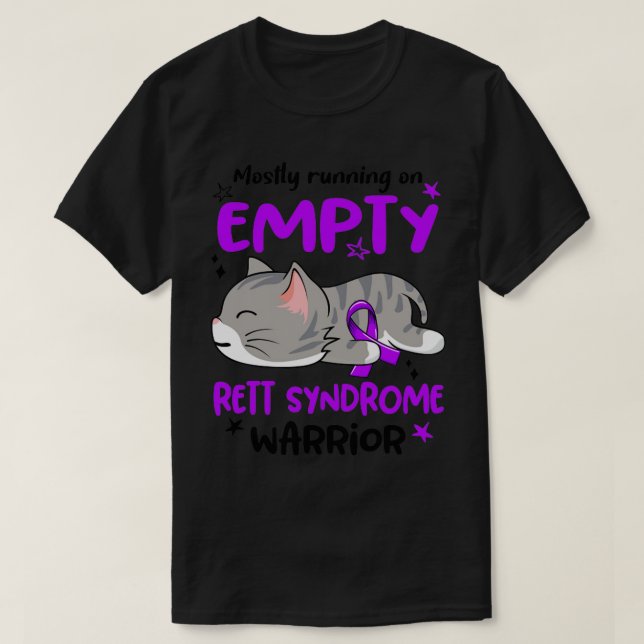 Mostly Running on Empty Rett Syndrome Warrior1 T-Shirt (Design Front)