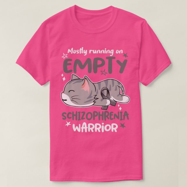Mostly Running on Empty Schizophrenia Warrior T-Shirt (Design Front)