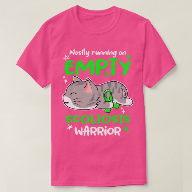 Mostly Running on Empty Scoliosis Warrior T-Shirt (Design Front)