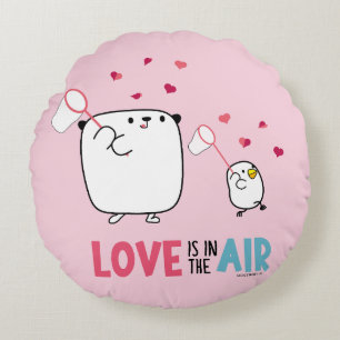 Mostropi: Love is in the air Round Cushion