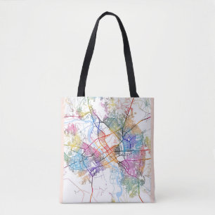 Mosul Iraq City Map Tote Bag