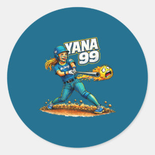 Moswag Yana 99 Softball Support Classic Round Sticker