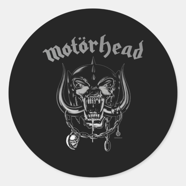Motã¶Rhead Metallic Warpig Classic Round Sticker (Front)