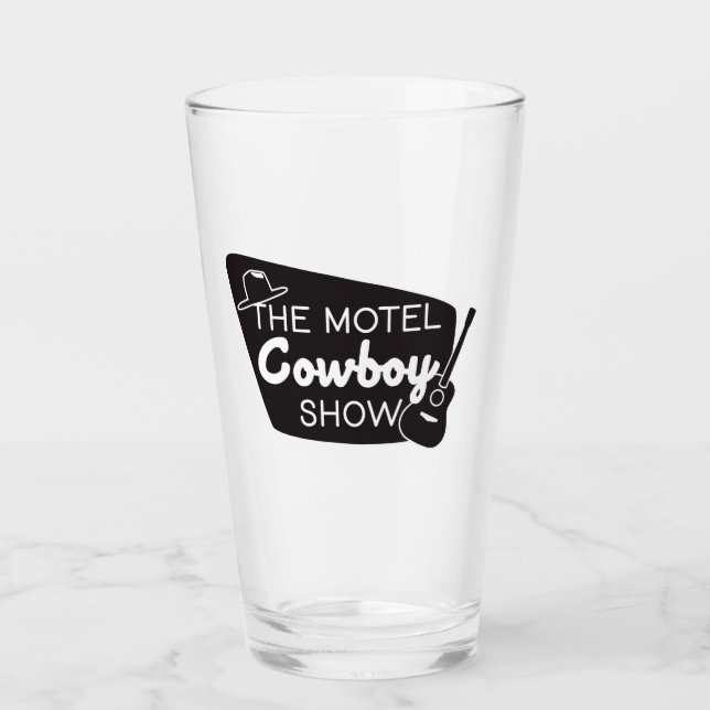 Motel Cowboy Show Pint Glass (Front)